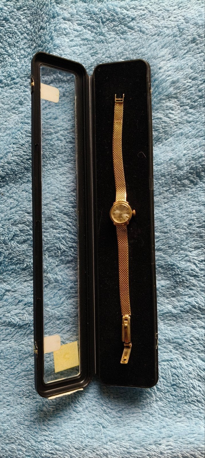 Vintage 14k Gouden Zwitsers Tusal Dames Polshorloge, Gebruikt, Polshorloge, Goud, Goud