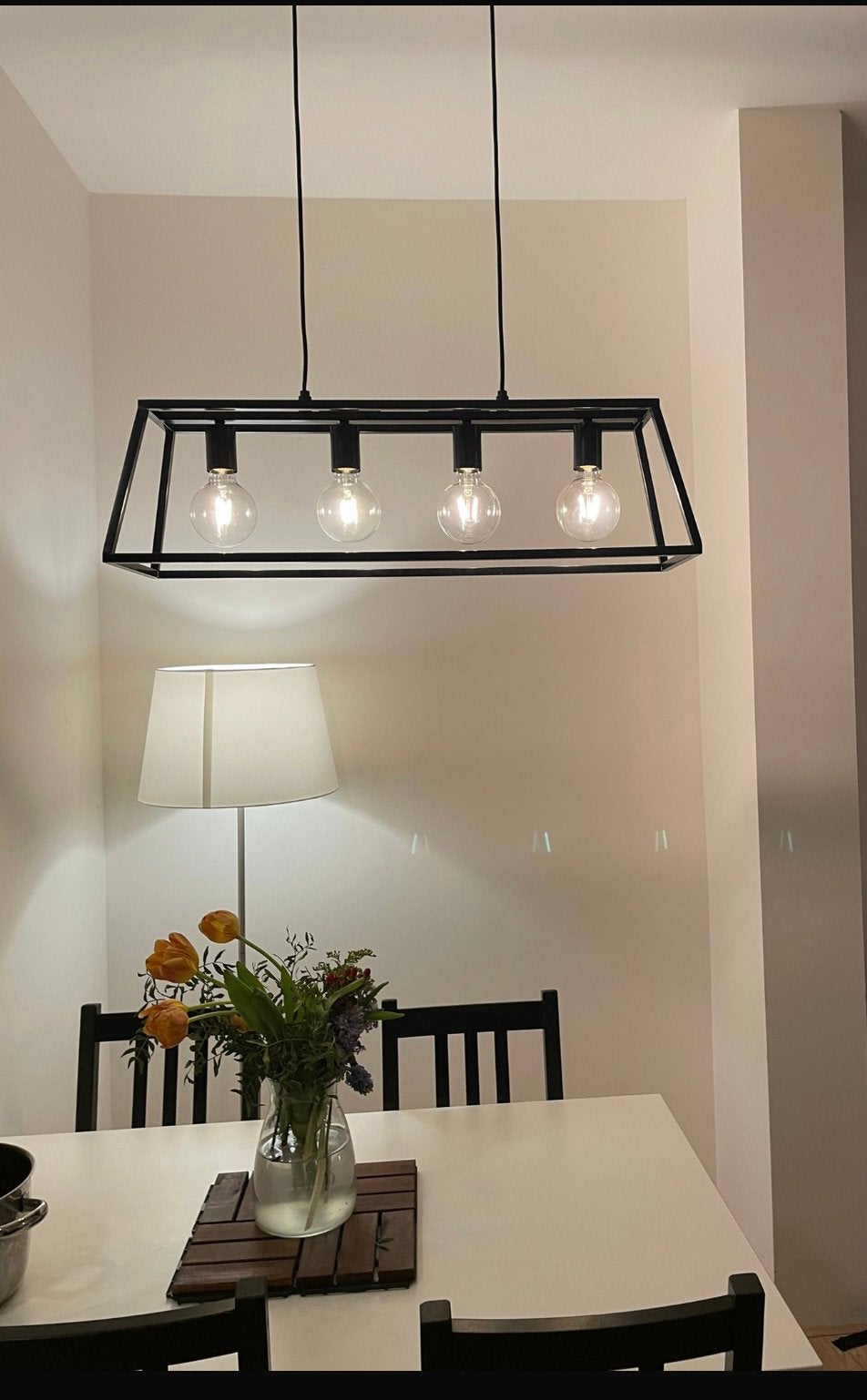 IKEA FELSISK Hanglamp – 4 lampen, Ophalen, Zo goed als nieuw, Metaal
