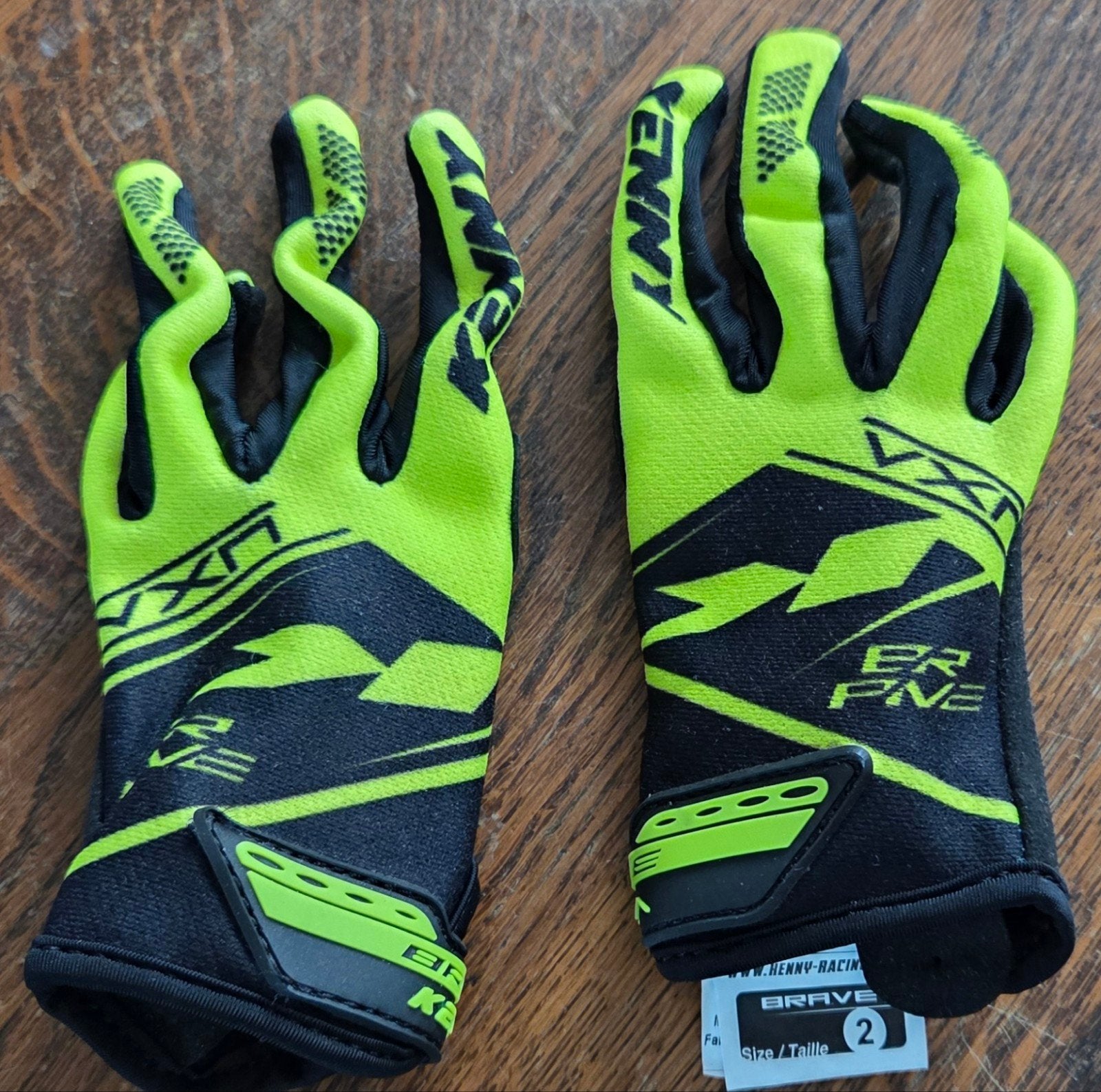 Kenny Brave Kinder BMX Crosshandschoenen Neon Geel/Zwart, Ophalen of Verzenden, Nieuw, Kenny Brave