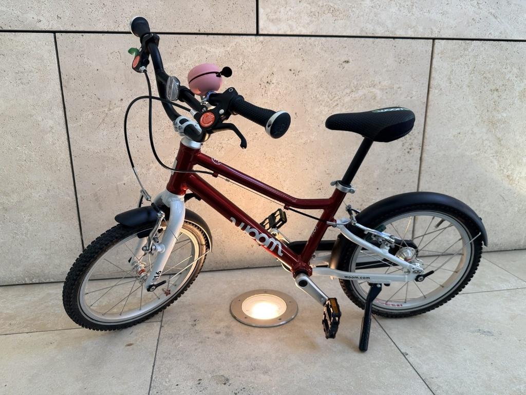 Woom 3 kinderfietsen z.g.a.n. - Anniversary Red + Paars, Fietsen en Brommers, Ophalen, 16 tot 20 inch, Velgrem, Zo goed als nieuw