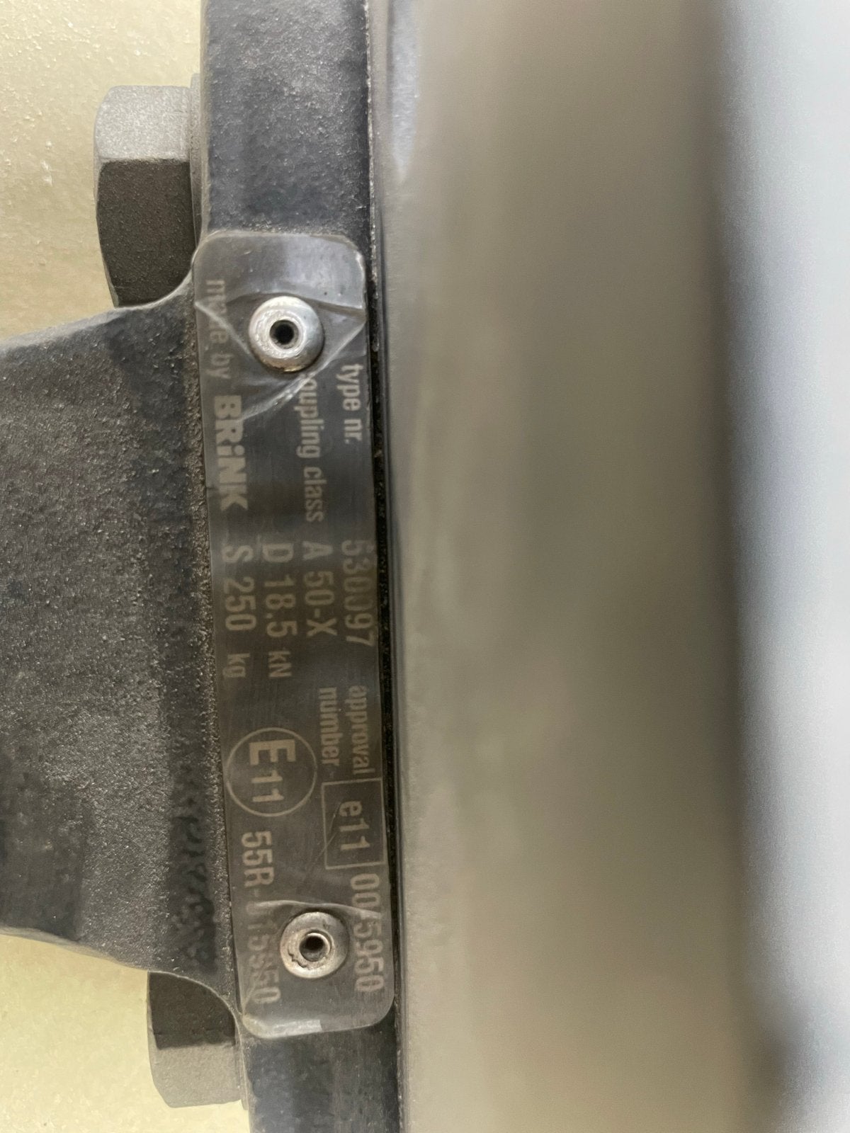 Brink Trekhaak Kogelkoppeling S30097 A50-X D18.5kN, Ophalen of Verzenden, Gebruikt