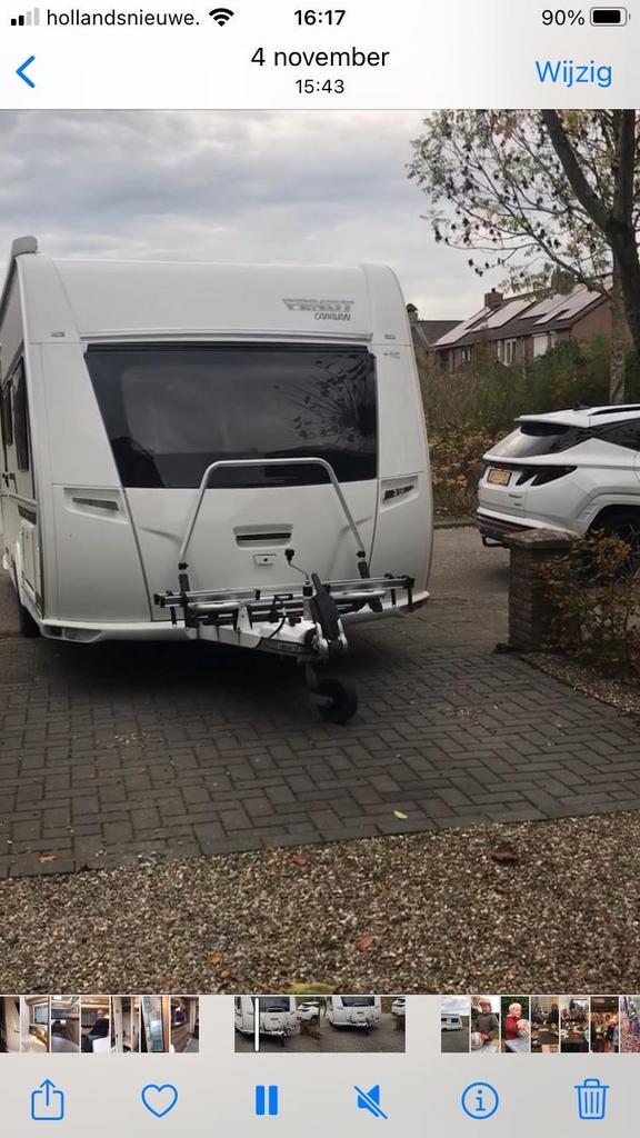 Dissel fietsendrager voor caravan/camper, Ophalen, 2 fietsen, Gebruikt, Fietsendrager-accessoire