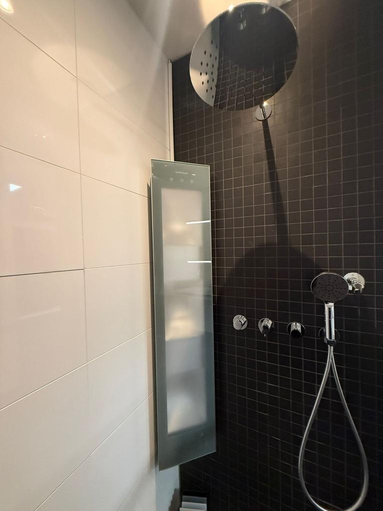 NIEUW Sunshower combi organic grey, Ophalen, Nieuw, Zonnebank enkelzijdig, Minder dan 10 lampen