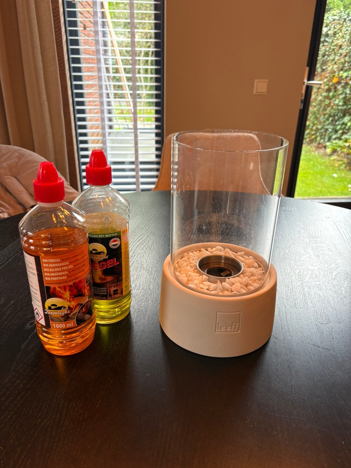 Leeff bio ethanol tafelhaard, Ophalen, Zo goed als nieuw, LEEFF