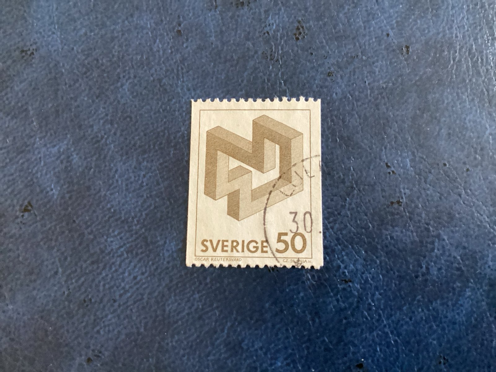 Zweden 1982- Mi.1183- met optische illusie, 1982, Ophalen of Verzenden, Zweden, Gestempeld