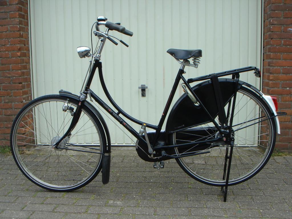Gazelle Toer Populair omafiets met stang-trommelremmen, 3 V, Ophalen, Gebruikt, Versnellingen, 56 cm of meer
