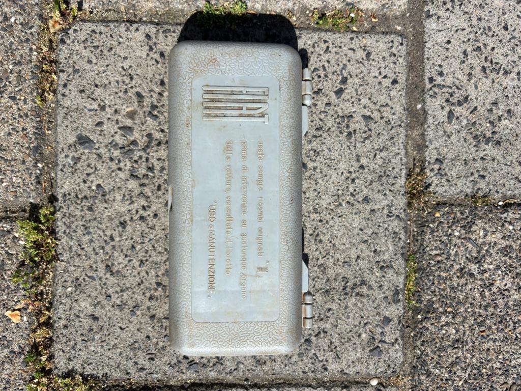 Vintage Fiat krikset in originele koffer, Ophalen of Verzenden, Gebruikt