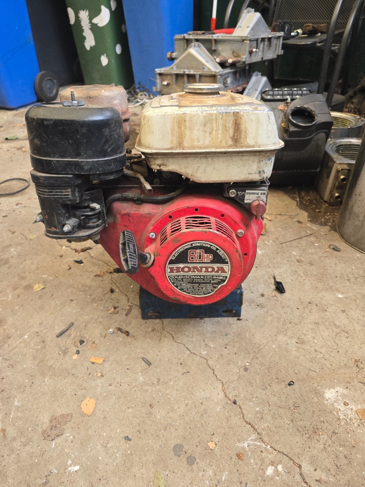 Honda 8.0 PK motor voor hobbyproject of skeeler, Ophalen, Gebruikt, Benzinemotor