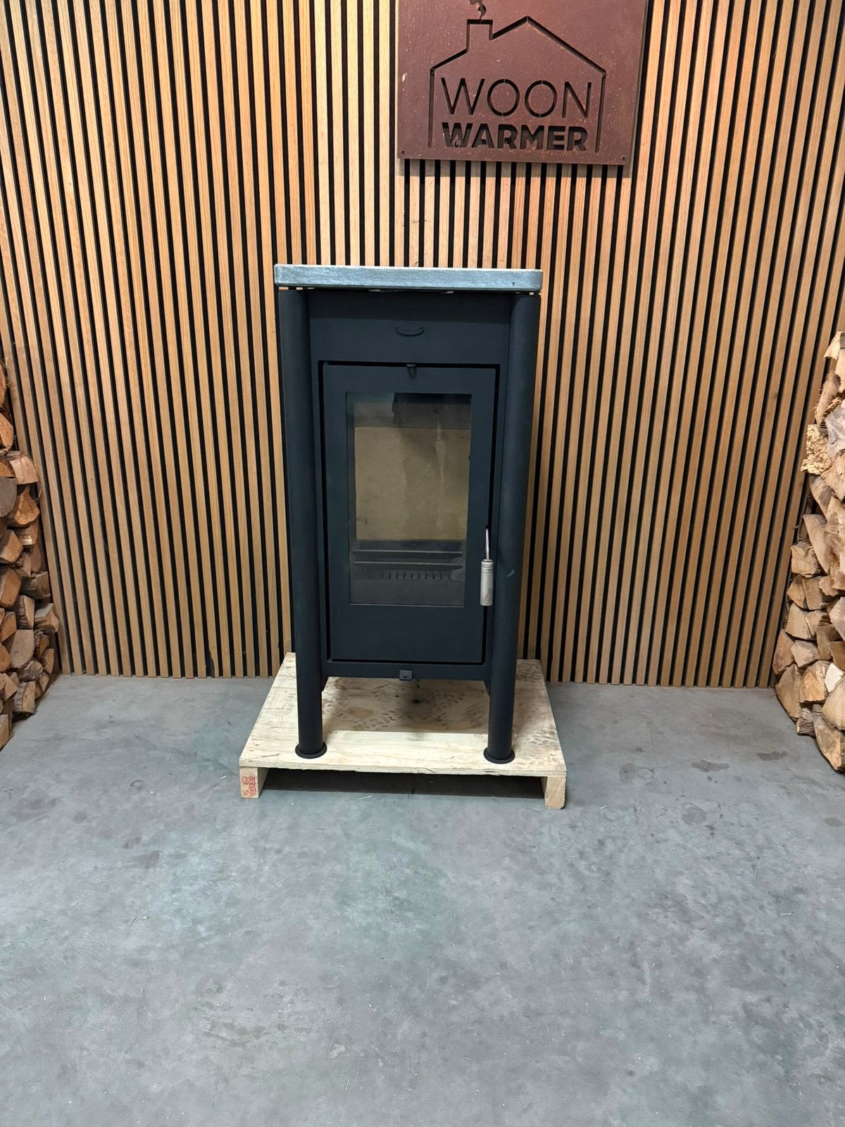 26066 Houtkachel met speksteen Fireplace 7kw, Ophalen, Info@woonwarmer.nl, Gebruikt, Houtkachel