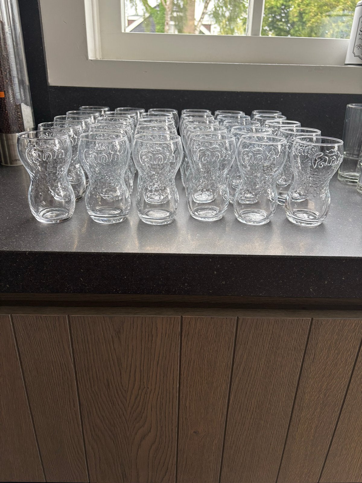 32 stuks fanta glazen, Ophalen, Overige merken, Glas, Overige typen