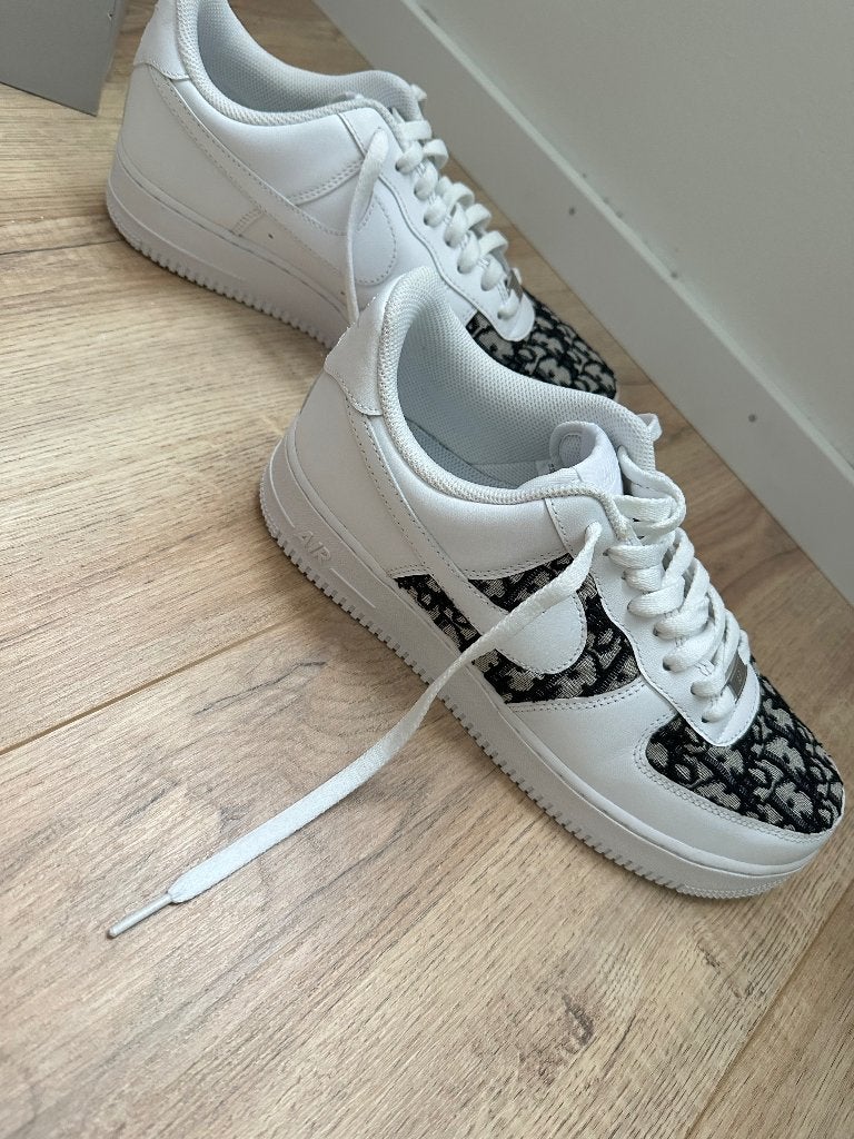 Nike Air Force 1 Dior custome made, Wit, Nike, Nieuw, Ophalen of Verzenden