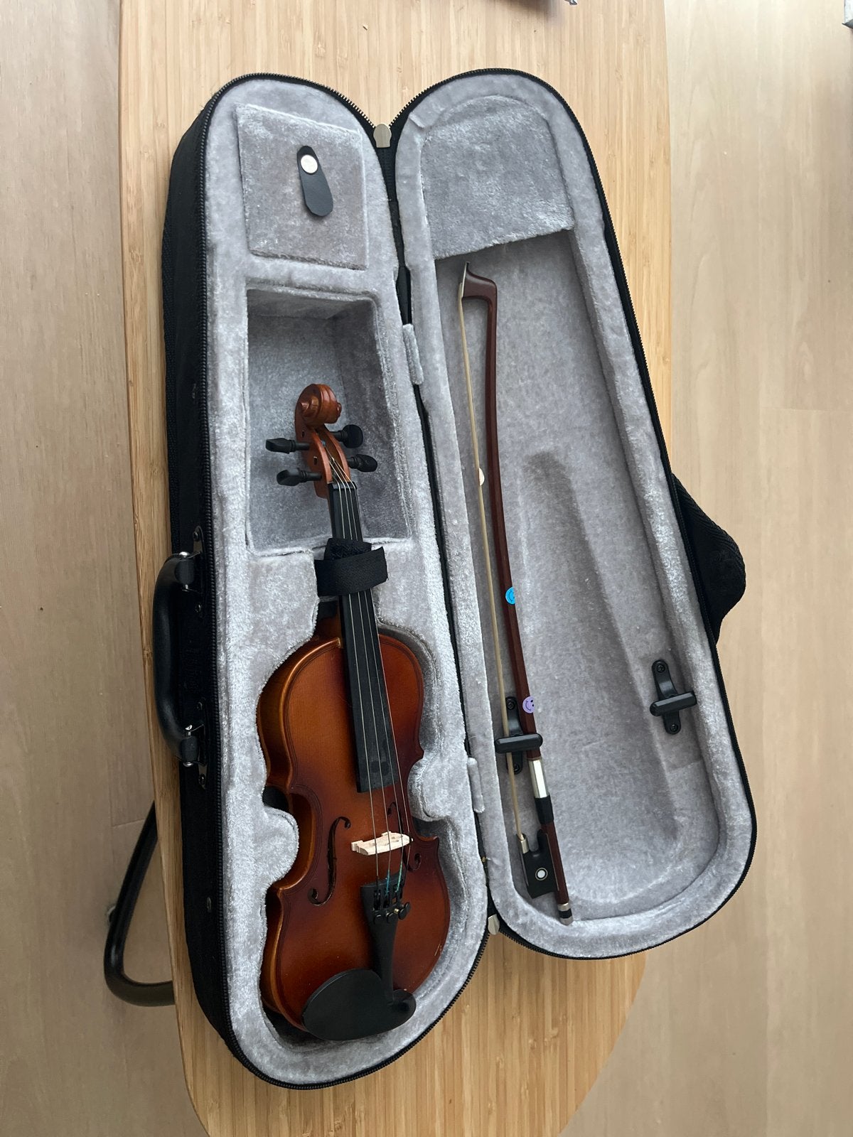 Kinder viool 36 cm met koffer, Muziek en Instrumenten, Strijkinstrumenten | Violen en Altviolen, Gebruikt, Overige formaten, Viool
