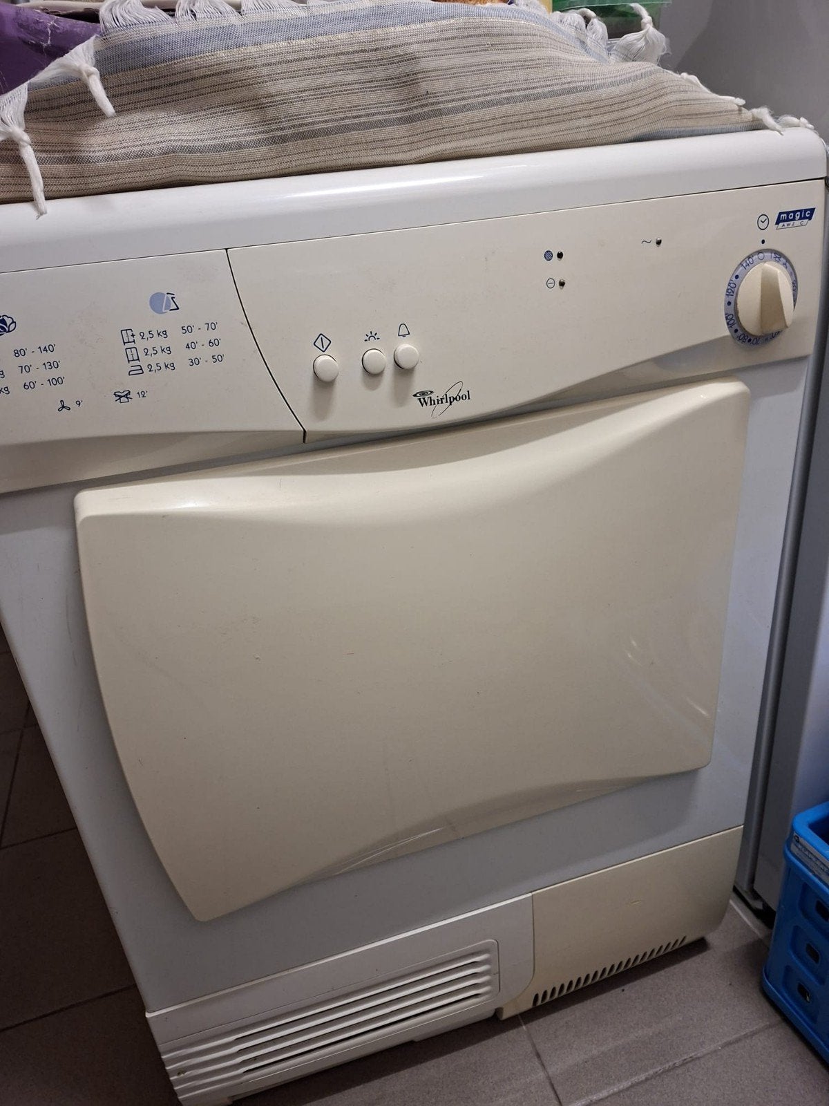 Goeie wasdroger, 6 tot 8 kg, Ophalen of Verzenden, Zo goed als nieuw, Voorlader
