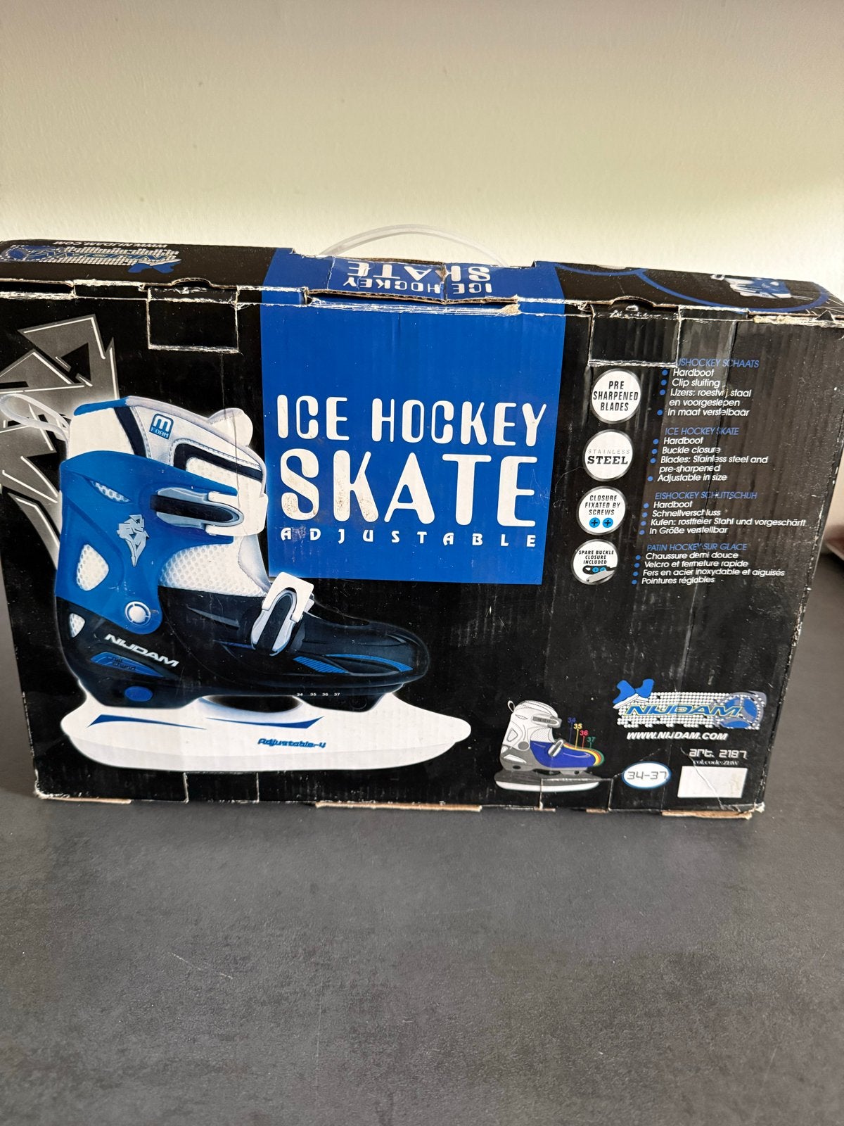 Nijdam verstelbare ijshockeyschaatsen - Maat 34-37, Sport en Fitness, Ophalen of Verzenden, Gebruikt, IJshockeyschaatsen, Nijdam