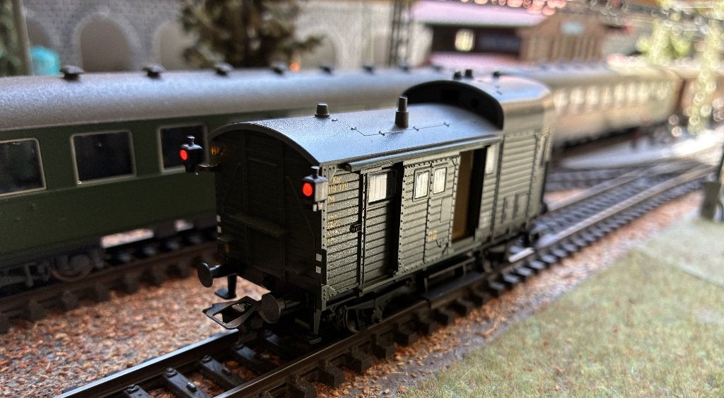 Marklin MHI 46986 SOUND Rode sluilichten SPECIAAL!, Wisselstroom, Wagon, Ophalen of Verzenden, Zo goed als nieuw