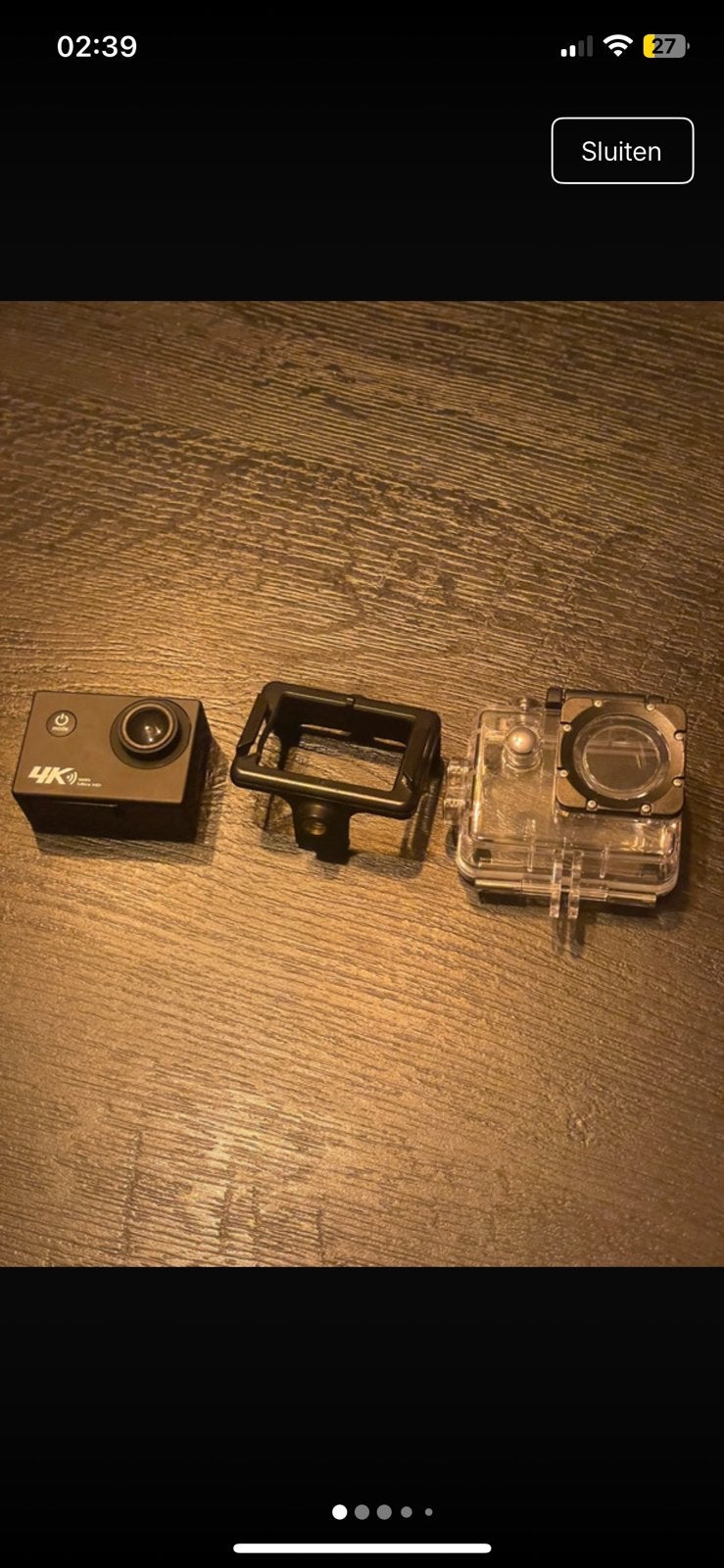 Leuke action cam met accessoires MOET NU WEG!!, Ophalen of Verzenden, Zo goed als nieuw, Overige merken