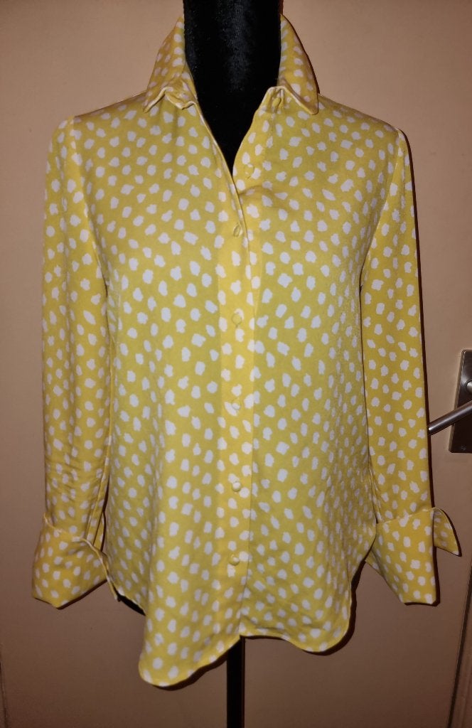 Essentiel Antwerp Blouse Geel met Witte Stippen Maat 34-36, Geel, Ophalen of Verzenden, Zo goed als nieuw, Essentiel Antwerp