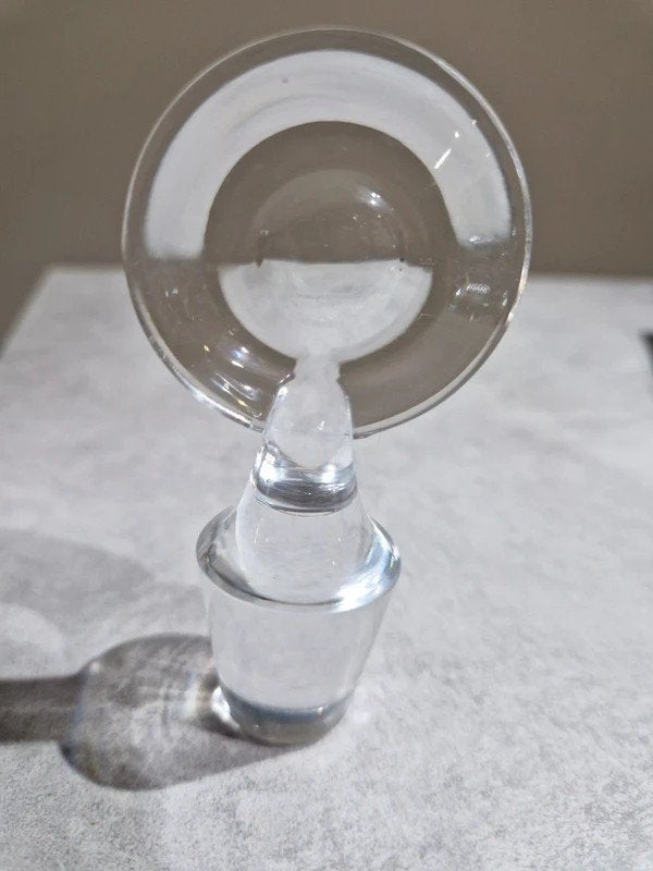 Vintage glazen karafstop / sierstop – helder glas 10 cm, Antiek en Kunst, Ophalen of Verzenden