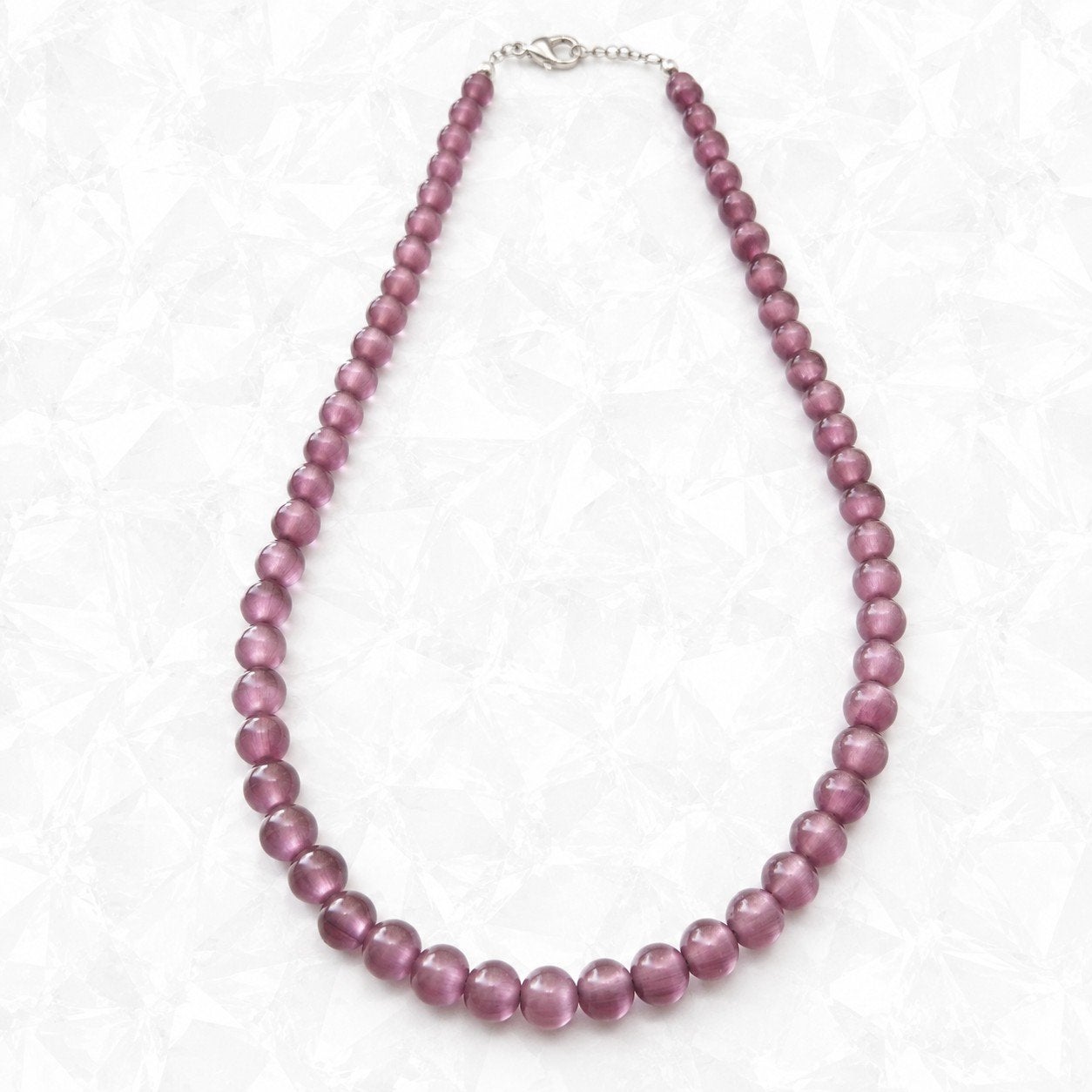 Kattenoog ketting, Verzenden, Paars, Nieuw, Met edelsteen