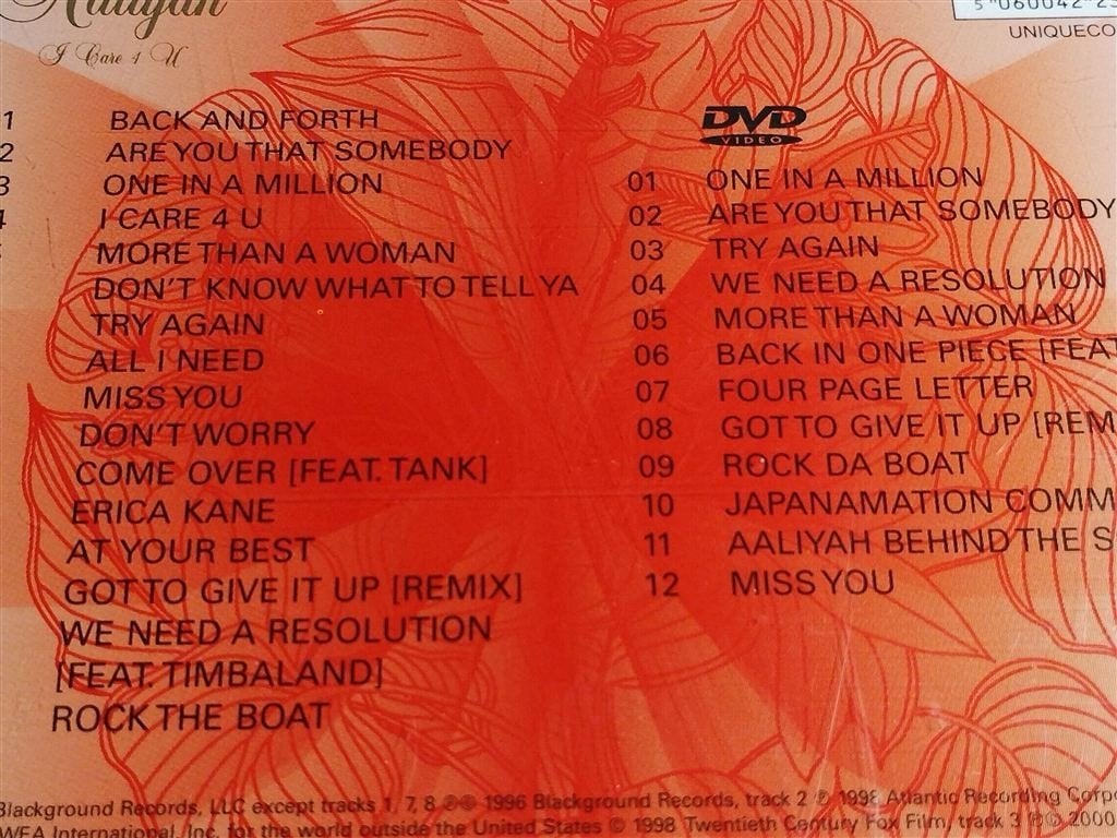 Aaliyah ‎– I Care 4 U [CD + DVD], Ophalen of Verzenden, Zo goed als nieuw