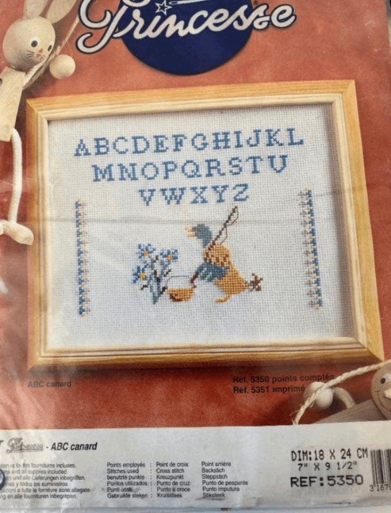 BORDUURPAKKET PRINCESSE ABC CANARD, Verzenden, Nieuw, Handborduren, Borduurpakket