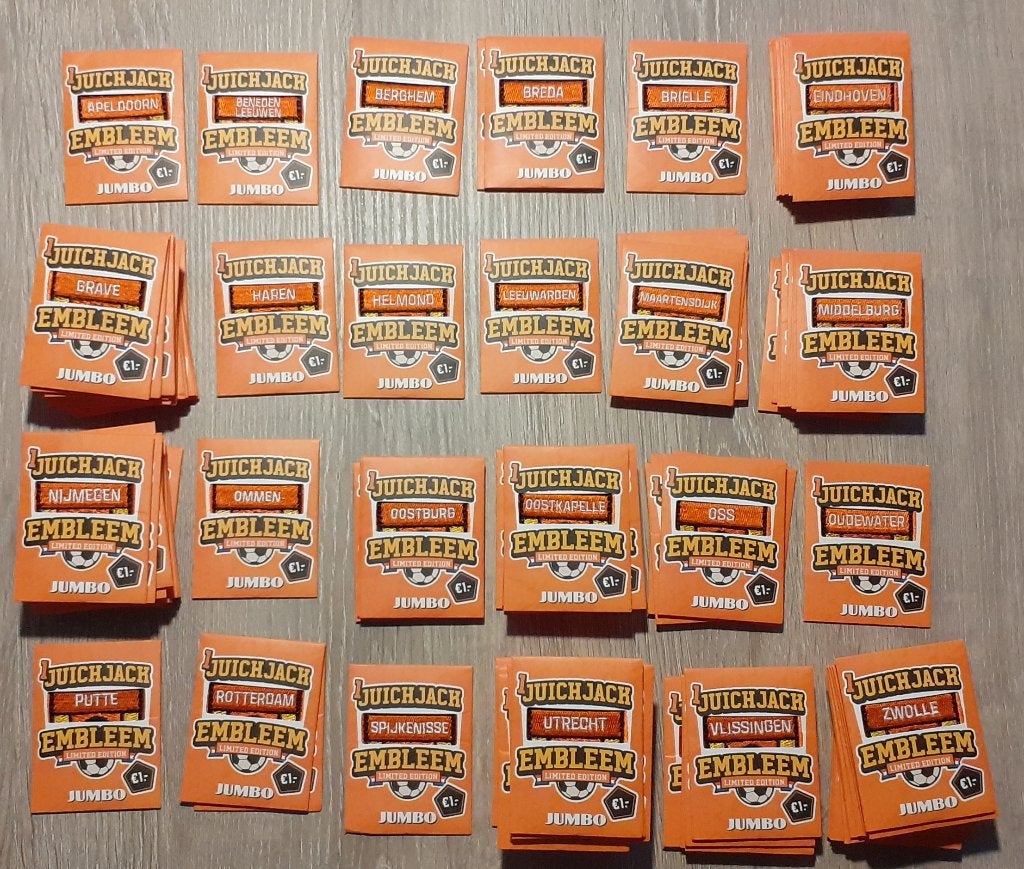 Jumbo Juich Jack embleem emblemen nu uitzoeken voor 1 euro!, Verzamelen, Jumbo, Verzenden
