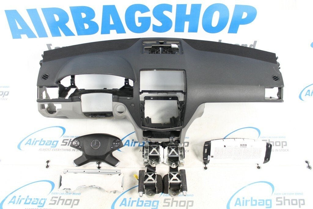 Airbag set - Dashboard grijs 3 spaak Mercedes C klasse W204, Auto-onderdelen, Dashboard en Schakelaars
