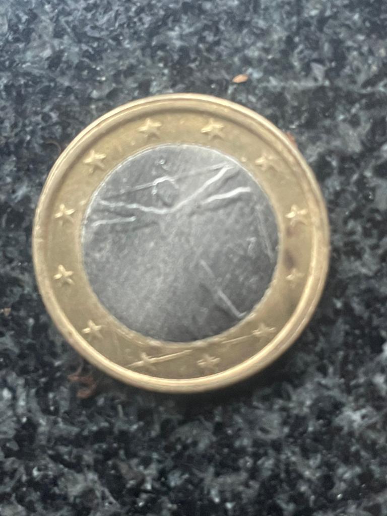 Misdruk misslag 1€ munt Da Vinci, Postzegels en Munten, Munten | Europa | Euromunten, Ophalen of Verzenden, 1 euro, Losse munt