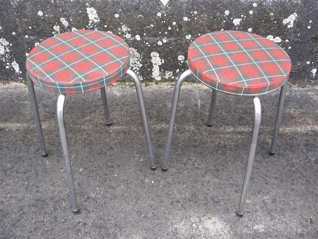 Krukjes '60s ( Schotse ruit ) Retro/Vintage/Design, Ophalen of Verzenden, Gebruikt, Staal