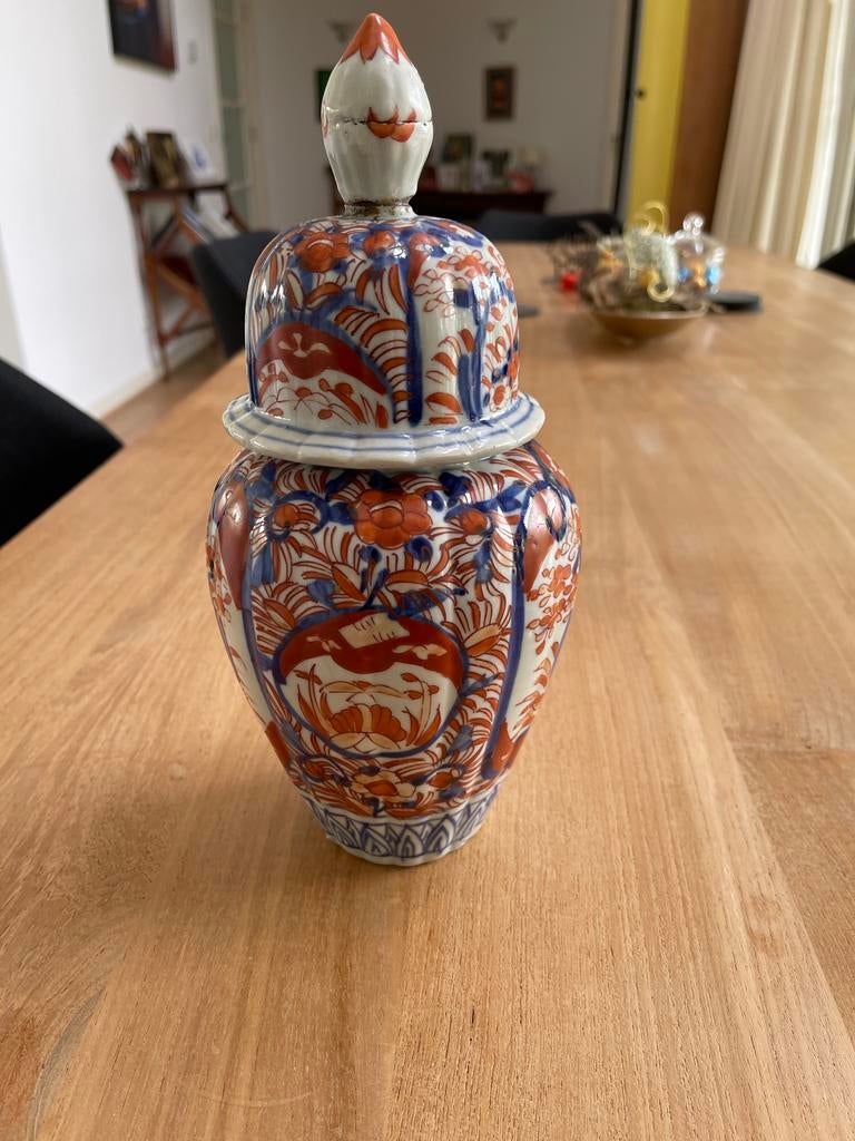 Antieke Imari Porseleinen Gemberpot met Deksel, Ophalen of Verzenden