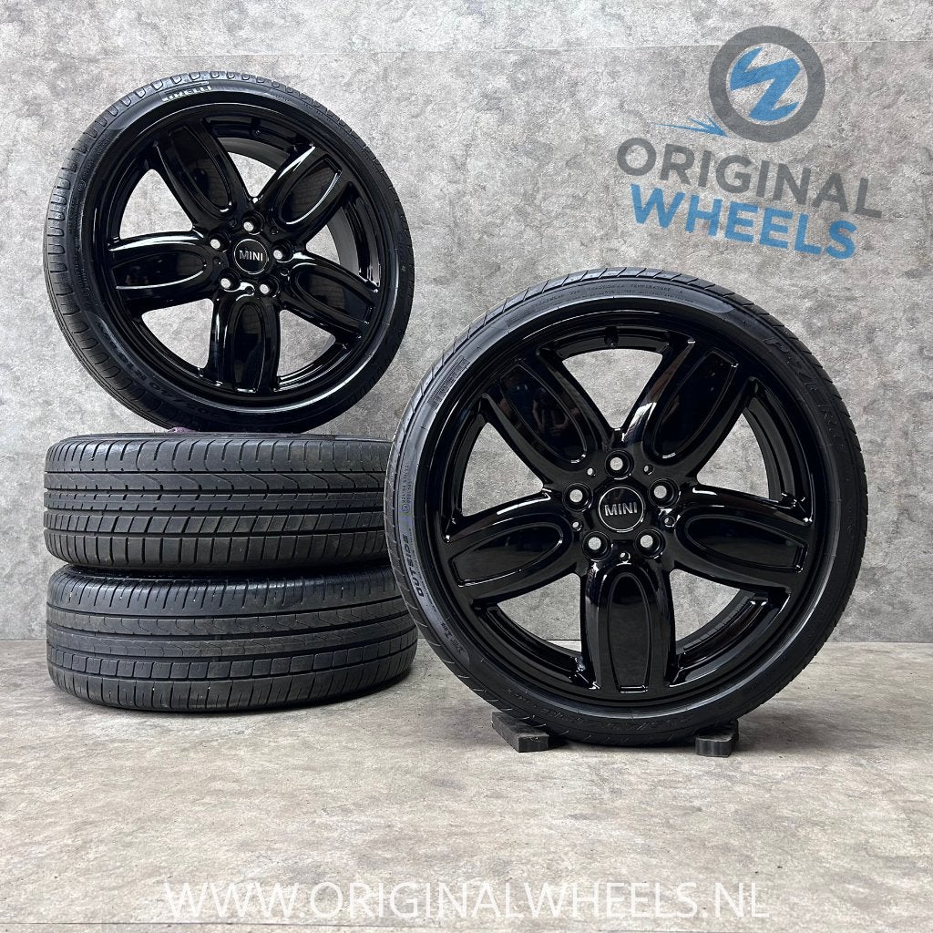 18 inch originele Cup Spoke velgen + zomerbanden Mini, Auto-onderdelen, 18 inch, Gebruikt, Banden en Velgen, Mini
