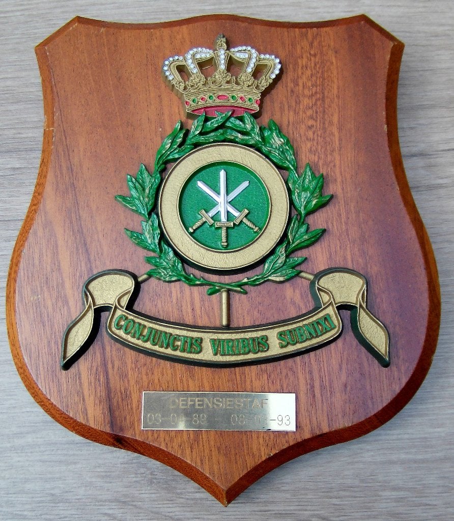 Wapenschild Defensiestaf, Verzenden, Landmacht, Nederland, Embleem of Badge