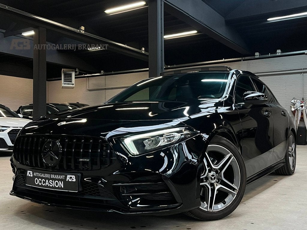 Mercedes-Benz A-klasse 180 Business Solution AMG Pano/Automa, 136 pk, Gebruikt, 4 cilinders, Zwart