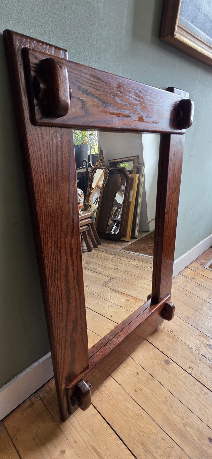Lucky Vintage grote Brutalist spiegel Tonia seventies, Ophalen, Gebruikt, ., 100 tot 150 cm