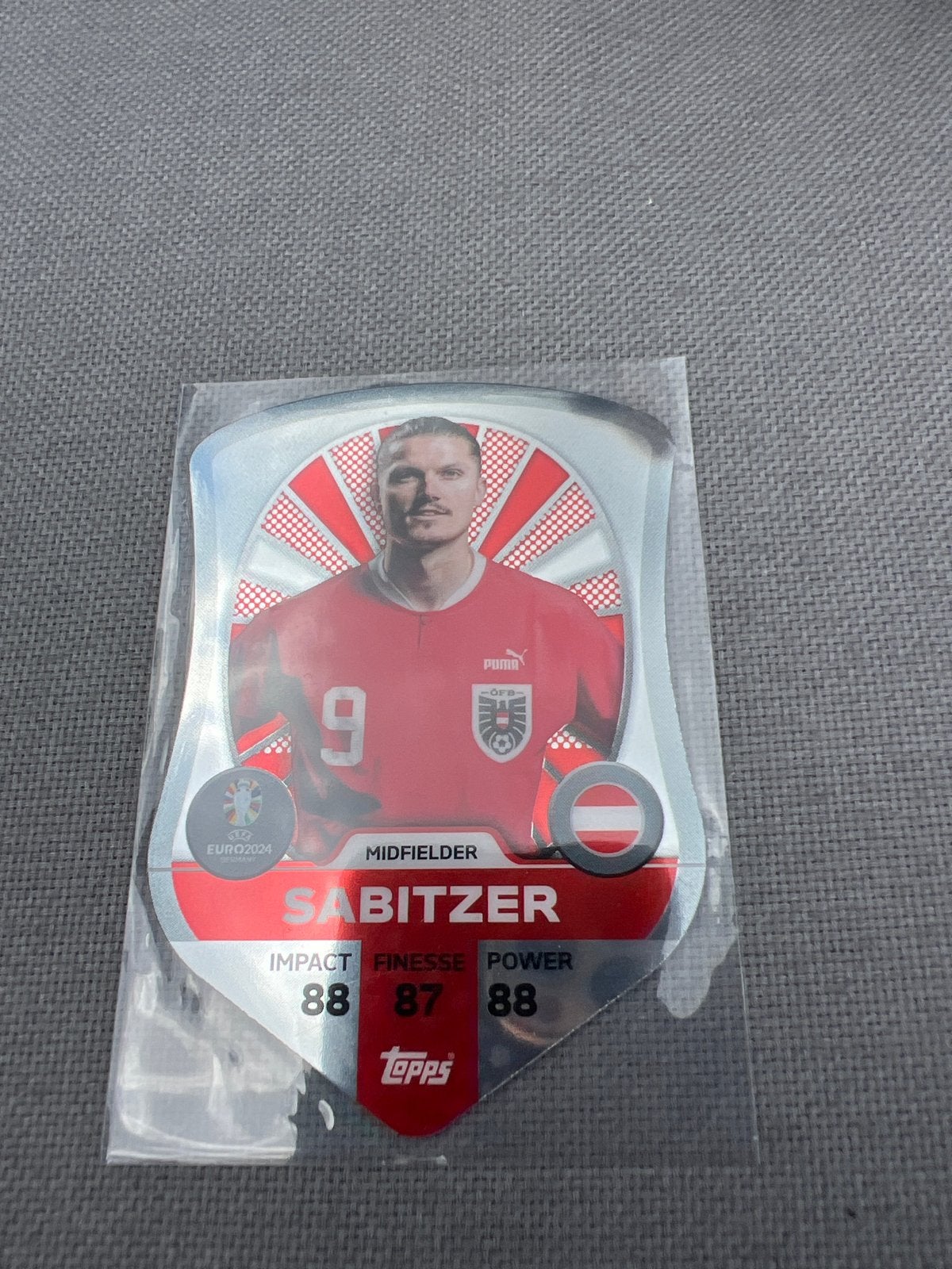 Marcel Sabitzer Topps Match Attax EURO 2024 Kaart, Ophalen of Verzenden, Nieuw, Plaatje
