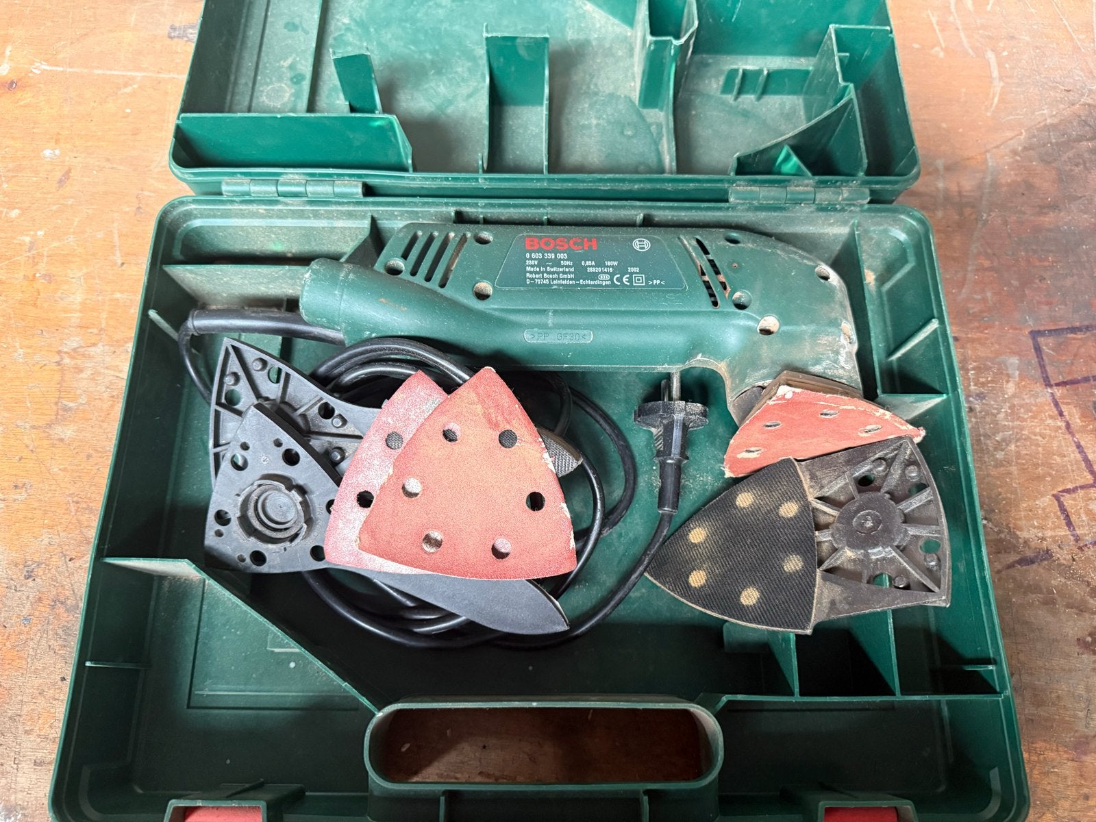Bosch PSM 160 A Multischuurmachine met Koffer, Ophalen, Gebruikt, Minder dan 600 watt, Overige typen
