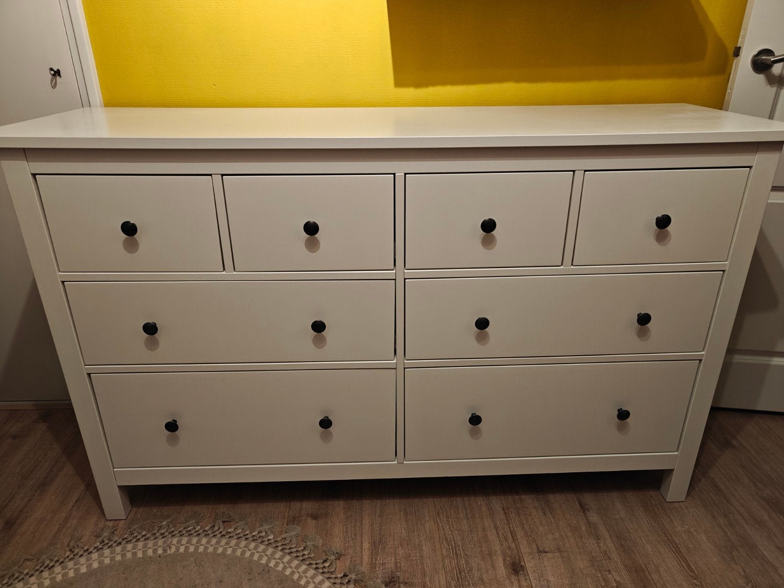 IKEA Hemnes ladekast 8 lades, wit, 160x96 cm, Ophalen, Gebruikt, 5 laden of meer, 150 tot 200 cm
