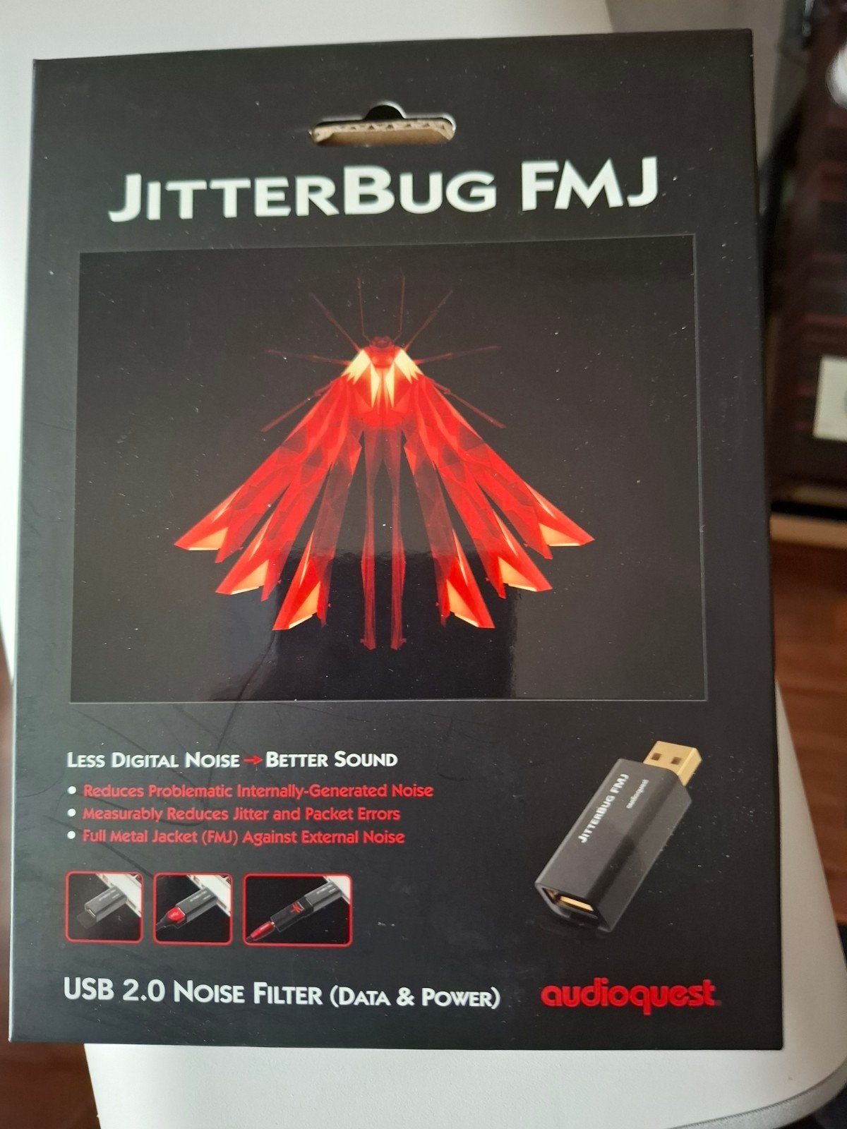AUDIOQUEST JITTERBUG  FMJ USB NOISE FILTER, Audio, Tv en Foto, Audiokabels en Televisiekabels, Ophalen, Nieuw, Minder dan 2 meter