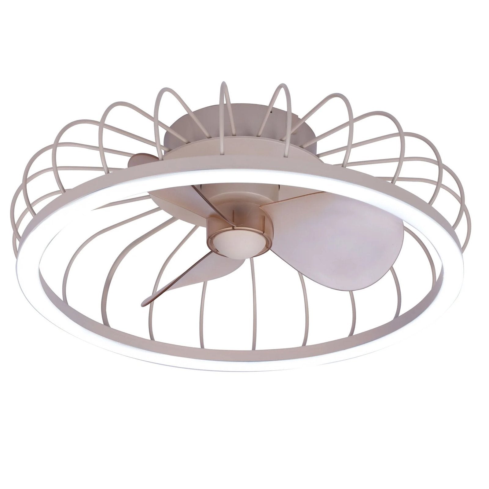 Plafondventilator - Brilliant Arezzo - Verlichting 36W beige