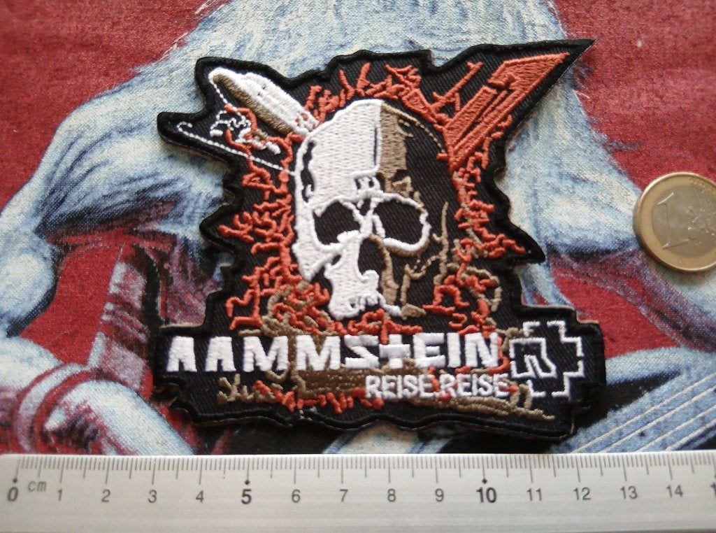 Rammstein vrij mooie reise reise shaped patch 11, Verzenden, Nieuw, Kleding