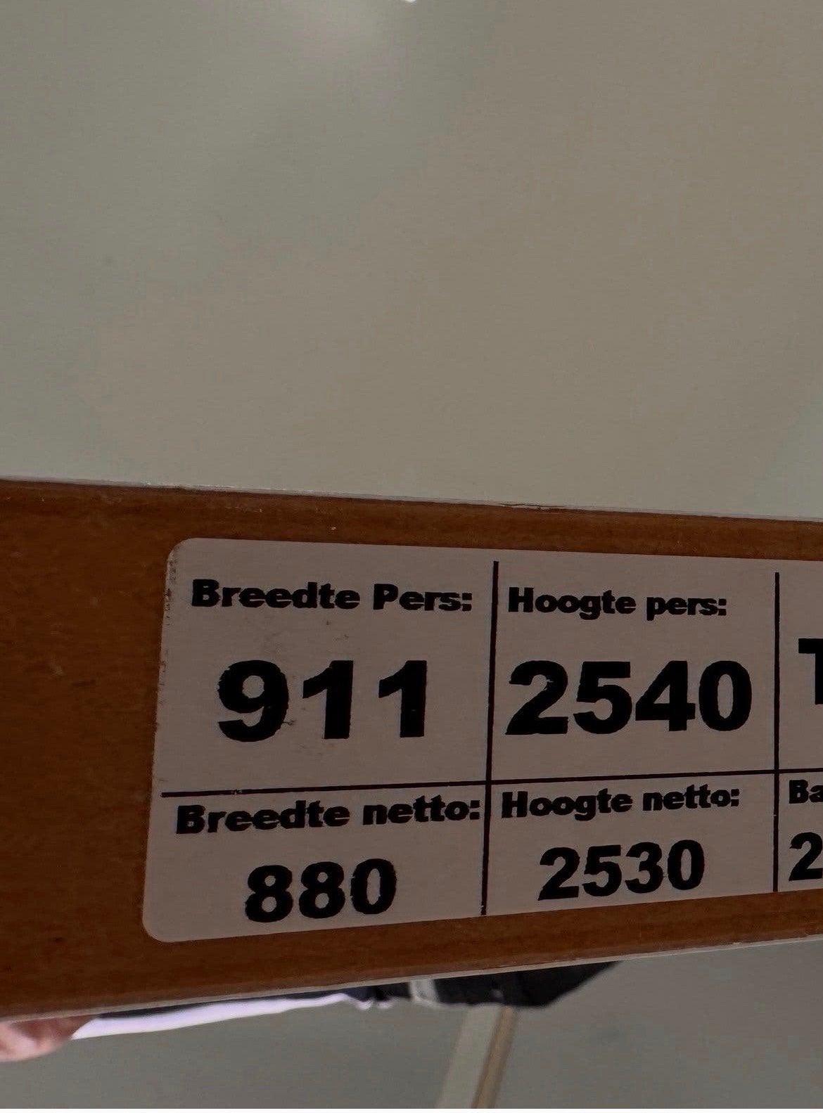 Nieuwe Berkvens binnendeur Kristal White linksdraaiend, Ophalen, 80 tot 100 cm, 215 cm of meer, Binnendeur
