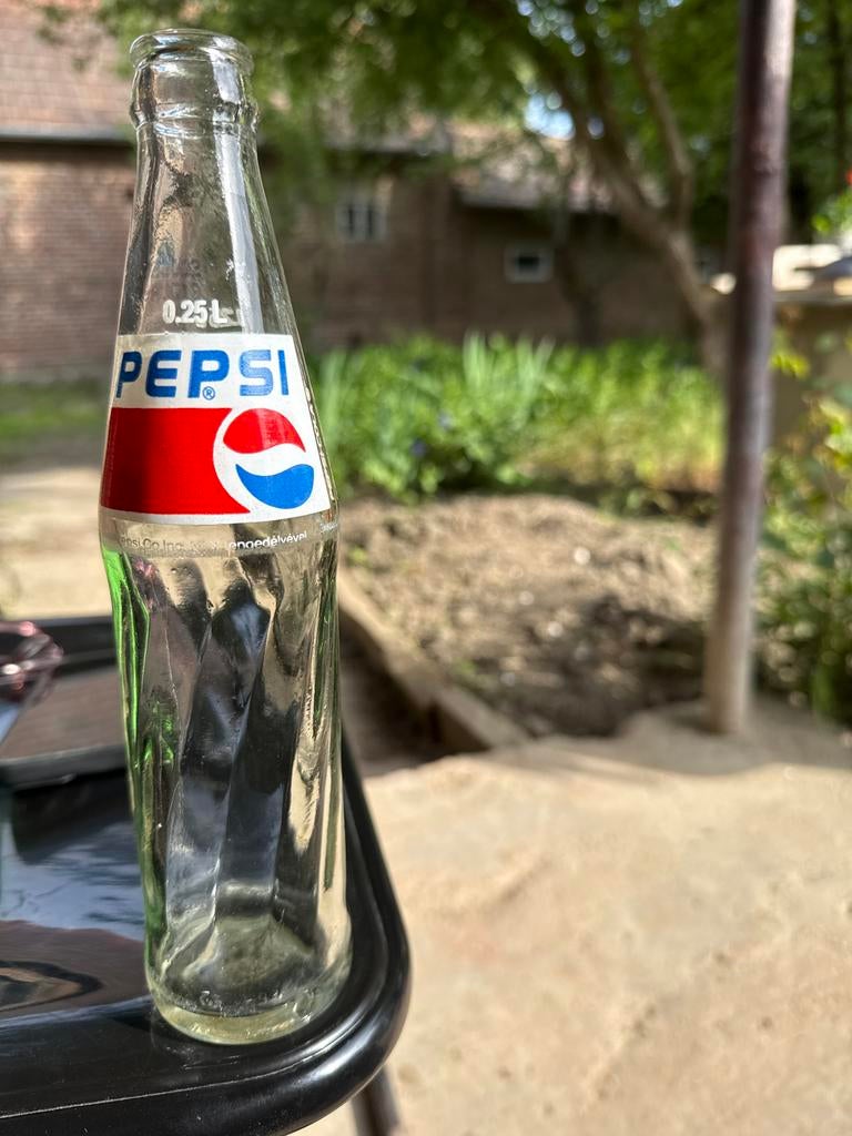 Vintage Pepsi Cola fles 1998 Hongarije - 0.25L, Ophalen of Verzenden, Gebruikt, Verpakking