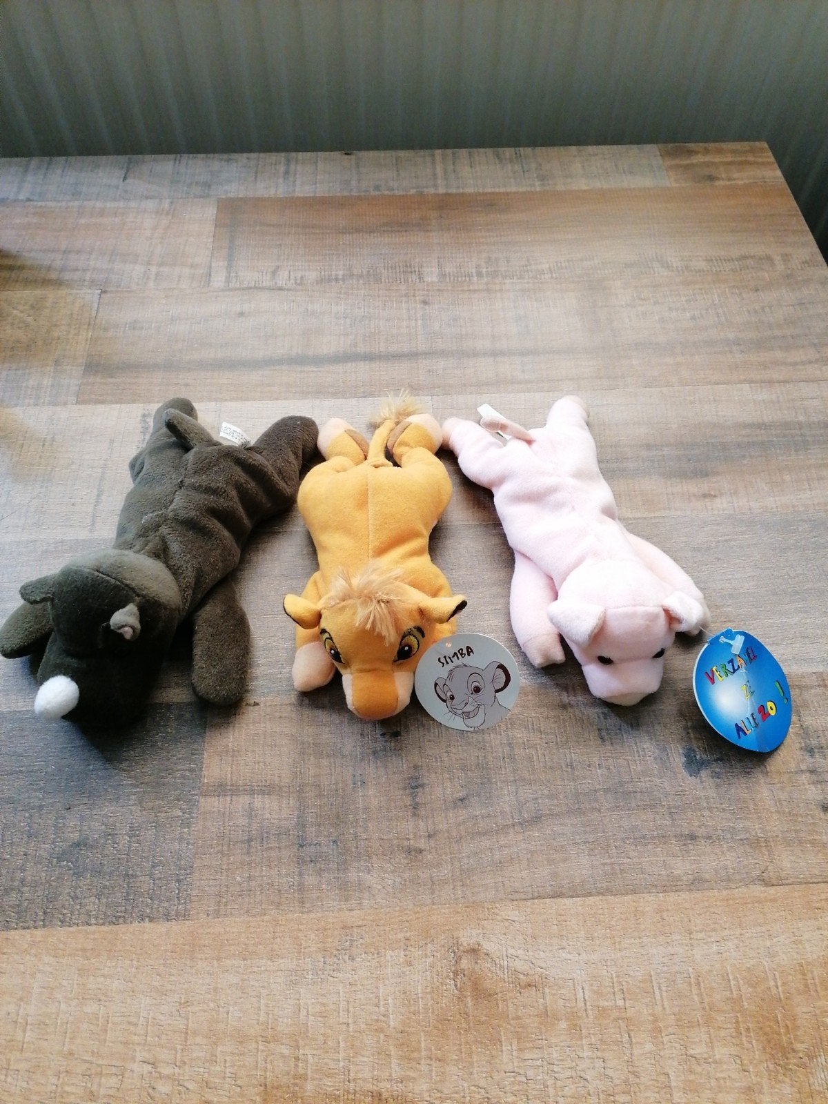 Vintage Beanie Baby Knuffels - Simba, Varken, neushoorn, Ophalen, Groen, Overige merken, Disney
