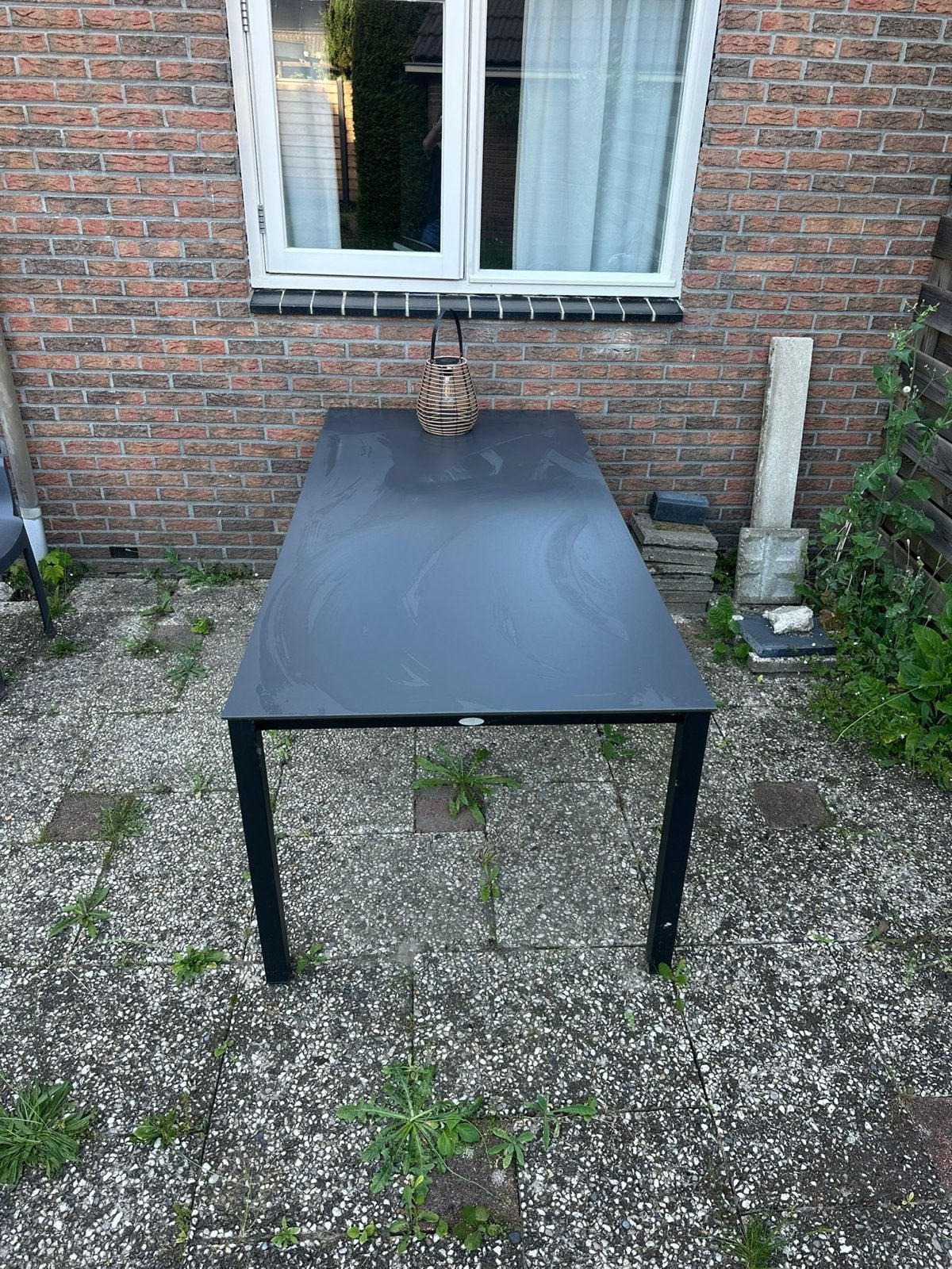 Yisk kunstof tuintafel, Ophalen, Zo goed als nieuw, Rechthoekig, Kunststof