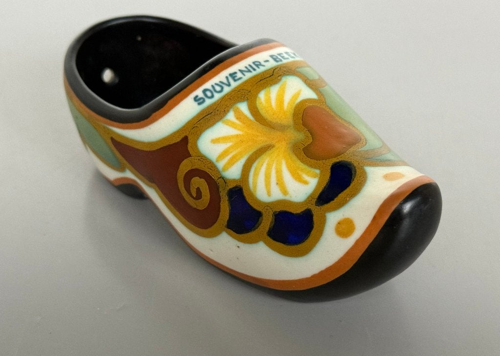 Vintage Gouds Plateel Klomp Zenith Gouda  Decor Flora, Ophalen of Verzenden