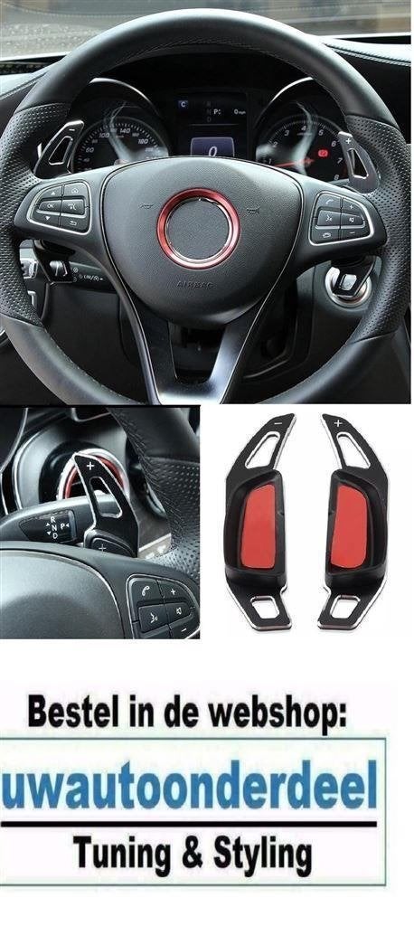 Black Aluminium Flippers Extention DCT Voor Mercedes A Klass