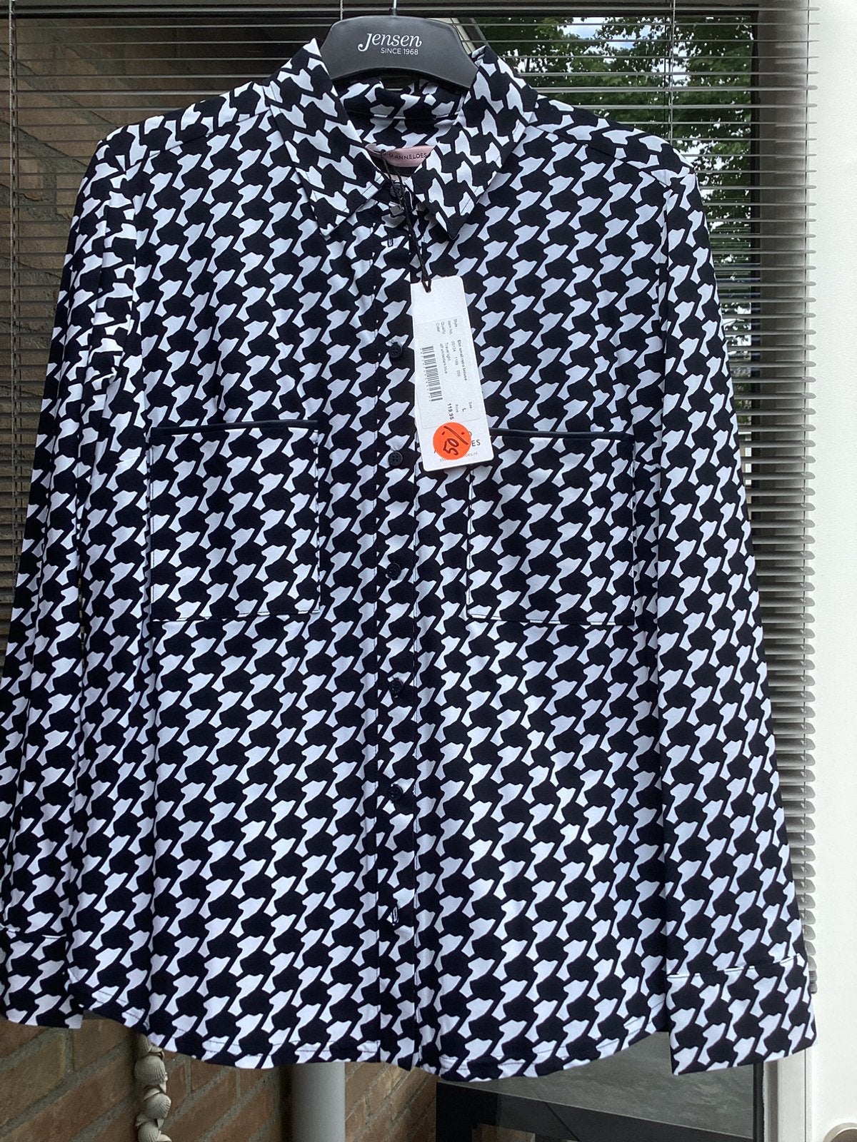 Studio Anneloes Travelstof blouse donkerblauw wit nieuw, Ophalen of Verzenden, Nieuw, Maat 46/48 (XL) of groter, Blauw