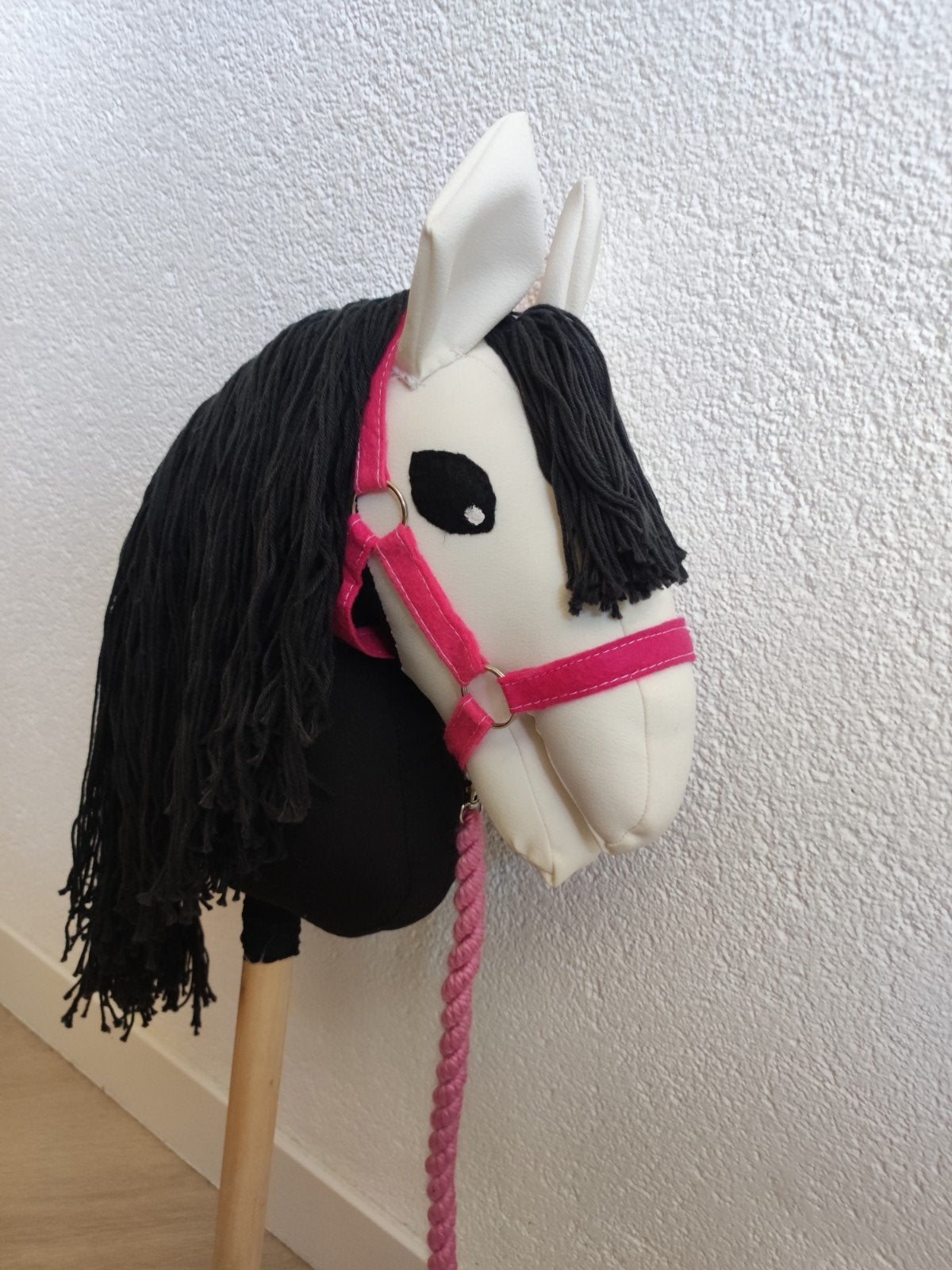 Hobbyhorse Zwart/Wit met Roze Halster, Ophalen of Verzenden, Nieuw, Jongen of Meisje
