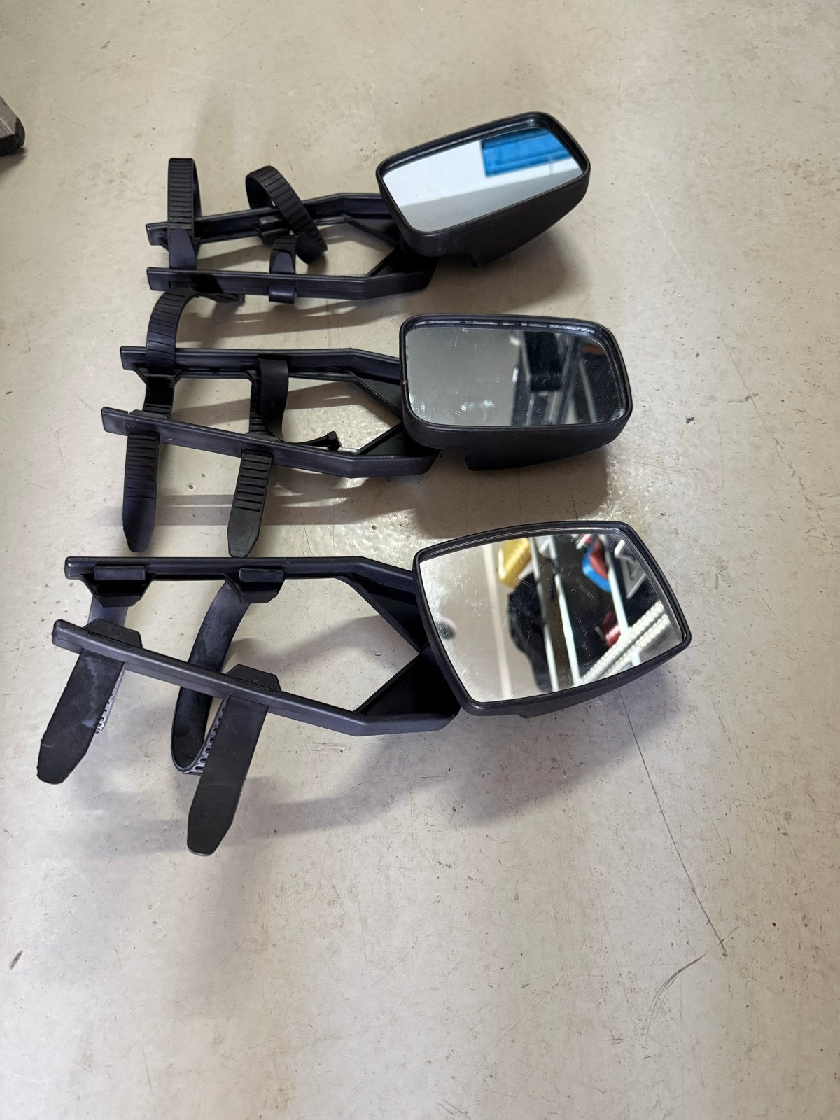Set van 3 Gebruikte Caravan/Camper Opzet Spiegels, Ophalen, Gebruikt, Universele onderdelen