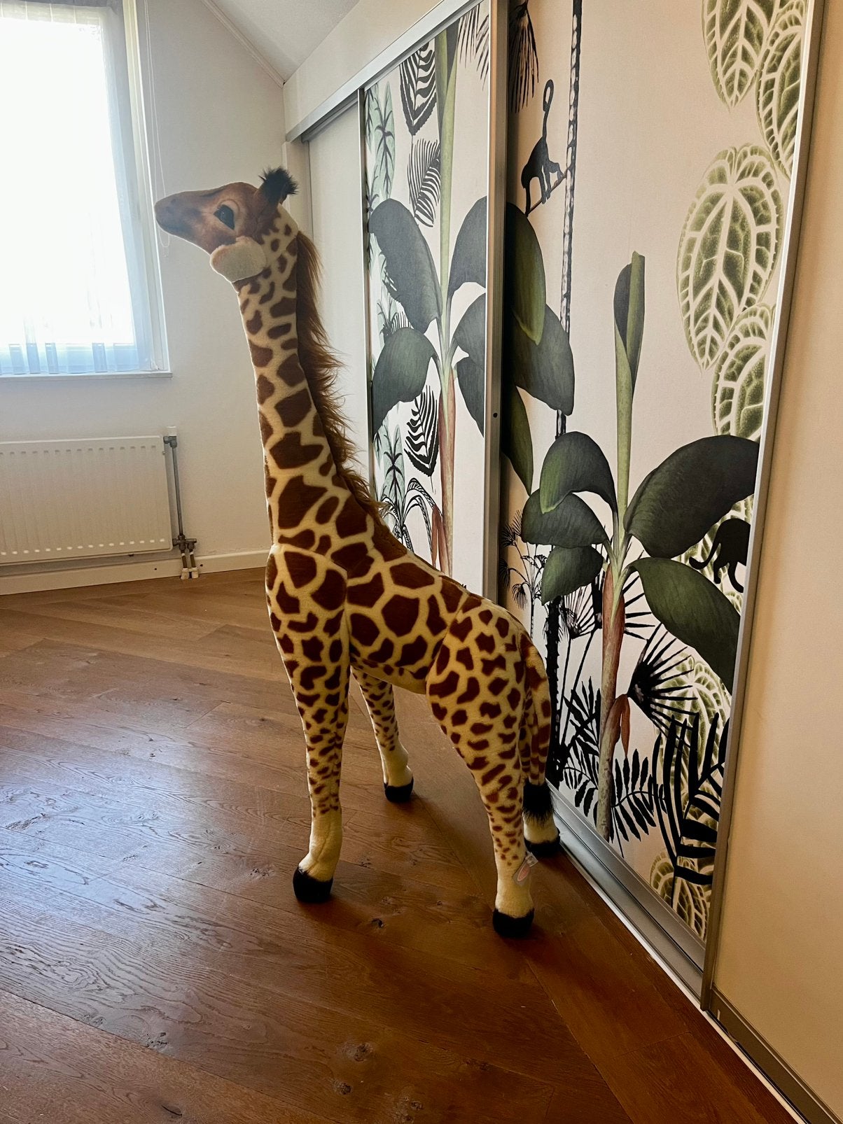 Grote pluche giraffe Melissa & Doug- Zo goed als nieuw, Ophalen, Giraf, Zo goed als nieuw, Bruin